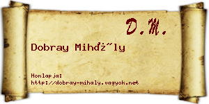 Dobray Mihály névjegykártya
