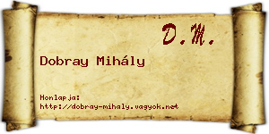 Dobray Mihály névjegykártya