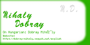 mihaly dobray business card